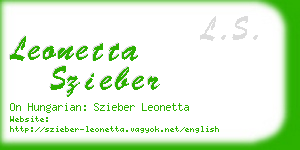 leonetta szieber business card